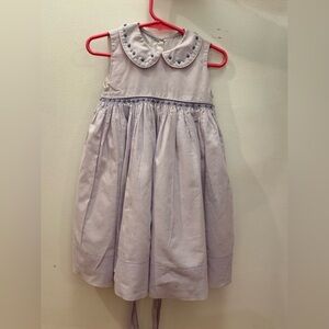 Strasburg Lilac Sleeveless Dress with Peter Pan Collar